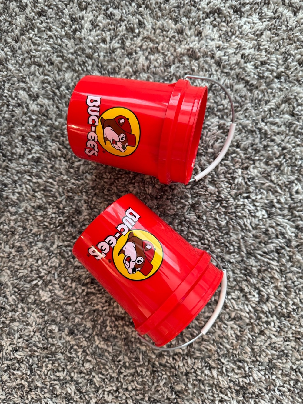 Red Kids Play Buckets with Handle - Set of 2